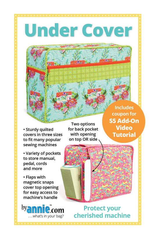 ByAnnie Under Cover Sewing Machine Pattern (3 Size Variations Per Pattern) (14 Colors of 18"x54" Mesh Packs Sold Separately)
