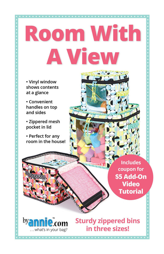 ByAnnie Room With a View Storage Container Pattern - 3 Size Variations Per Pattern (14 Colors of 18"x54" Mesh Packs Sold Separately)