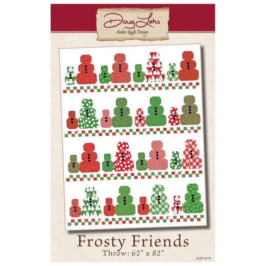 Doug Leko Antler Quilt Designs Frosty Friends Quilt Pattern Finished Size: 62"x82"