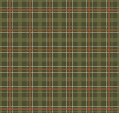Riley Blake Cretaceous Fabric Collection Cretaceous Plaid on Hunter Premium 100% Cotton