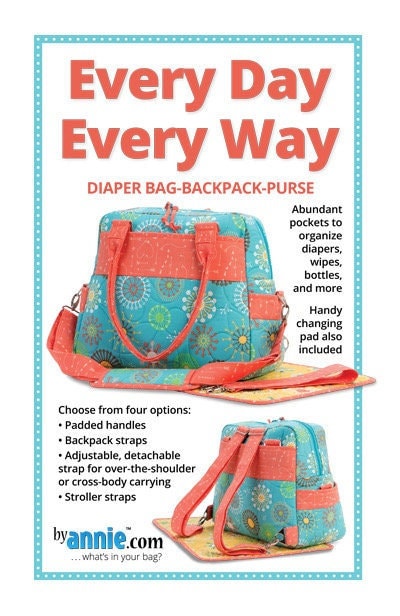 ByAnnie Every Day Every Way Bag Pattern (14 Colors of 18"x54" Mesh Packs Sold Separately)