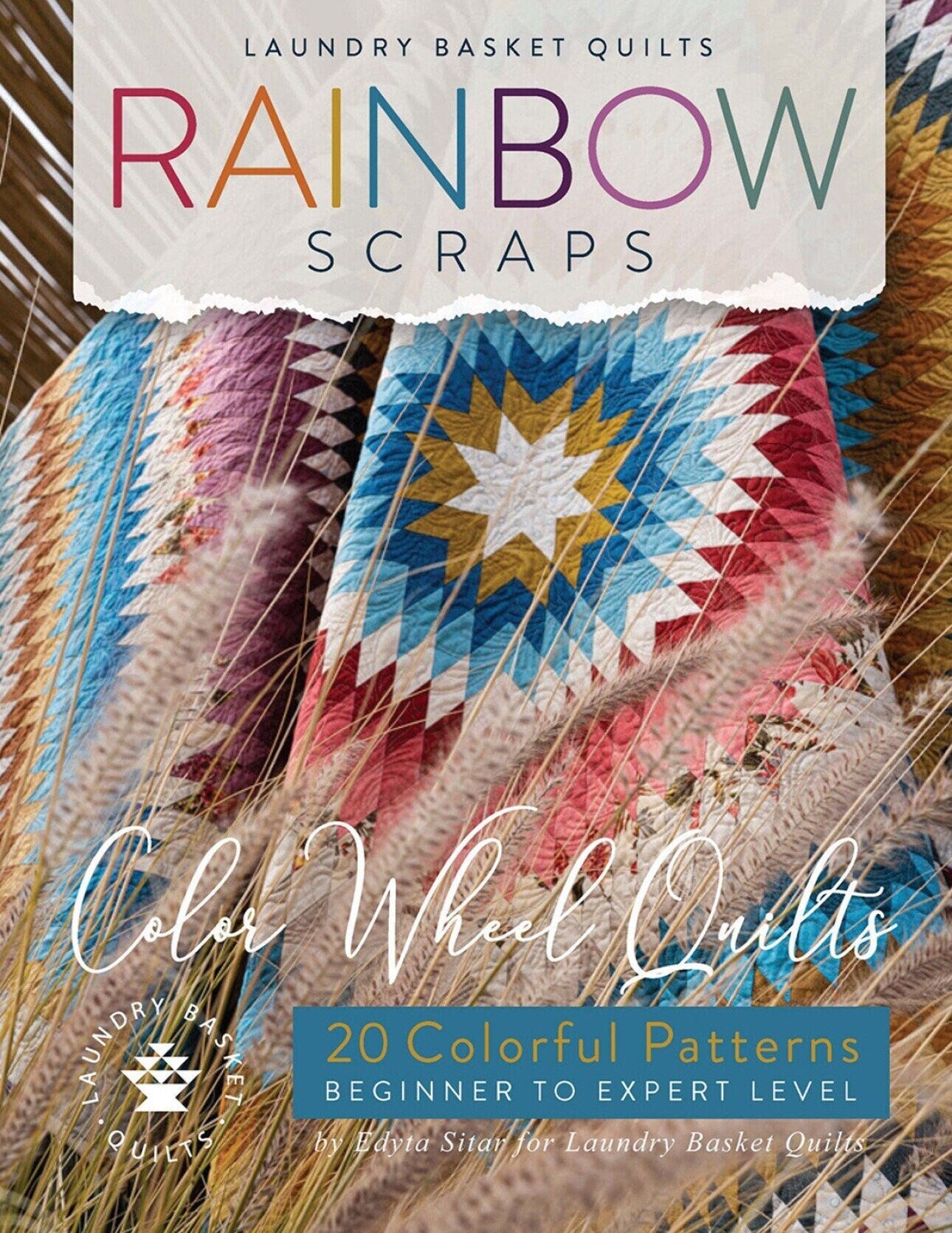 Laundry Basket Quilts Rainbow Scraps Quilt Pattern Book (20 colorful patterns per book)