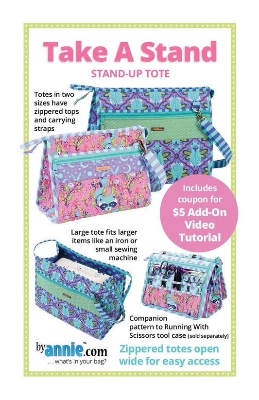 ByAnnie Take a Stand Stand-Up Tote Pattern (14 Colors of 18"x54" Mesh Packs Sold Separately)