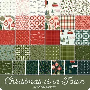 PREORDER! Riley Blake Christmas Is In Town Winter Village Table Kit Featuring Sandy Gervais Christmas Is In Town SHIP JULY 2024