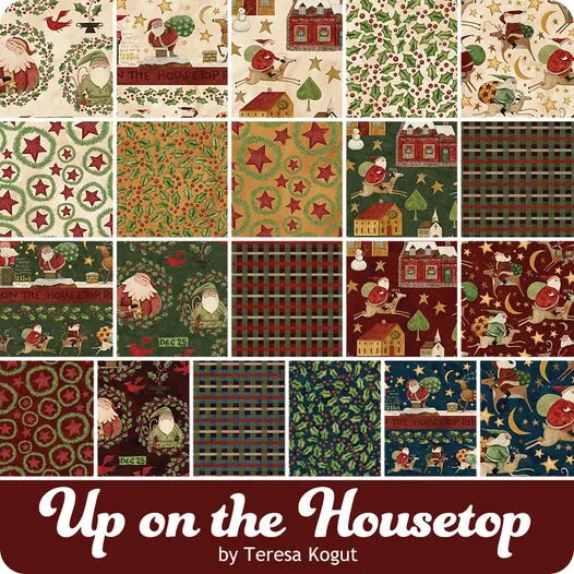 PREORDER!! Riley Blake Up On The Housetop Panel Quilt Kit Featuring Teresa Kogut Up On The Housetop Fabric Collection SHIP JULY 2024