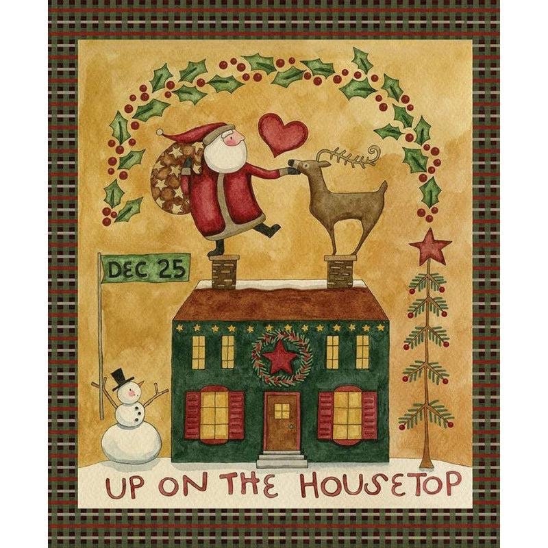 Riley Blake Up On The Housetop Panel Quilt Kit Featuring Teresa Kogut Up On The Housetop Fabric Collection