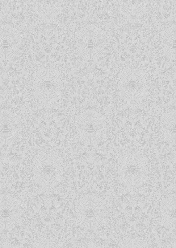 LAST BOLT! Lewis & Irene Tiny Tonals Fabric Collection Queen Bee Grey on Grey Premium 100% Cotton Quilt Shop Quality Fabrics