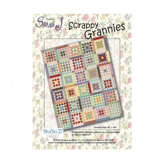 LAST ONE!! Designs By Sarah J Scrappy Grannie Quilt Pattern Finished Size: 88"x105"