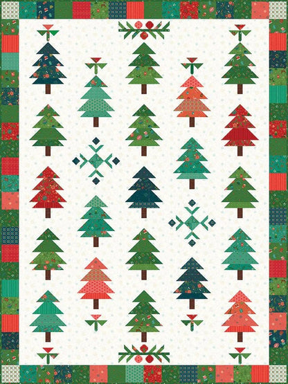 Riley Blake Under The Pines Quilt Kit Featuring Heather Peterson In From The Cold Fabric Collection