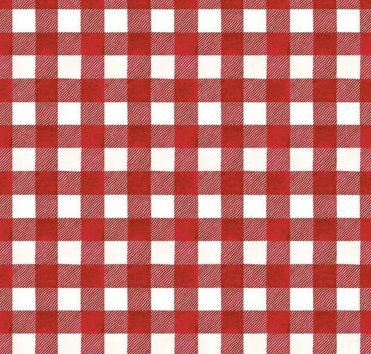 WIDEBACKS! Riley Blake White as Snow Fabric Collection Red Buffalo Plaid Wideback ( 107"-108" Width) Premium 100% Cotton Fabrics