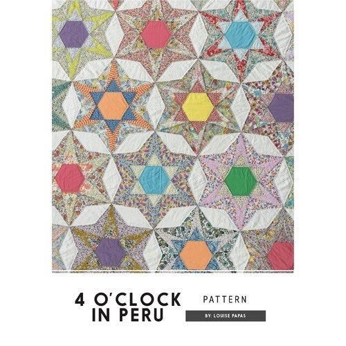 Jen Kingwell Designs 4 O'Clock in Peru Quilt Pattern Finished Size: 74.5"x65"