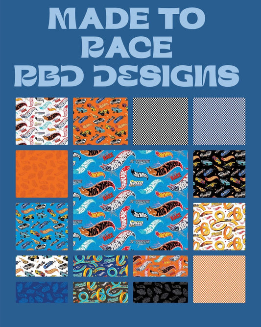 Riley Blake Made to Race Hot Wheels Fabric Collection Tone-on-Tone Orange