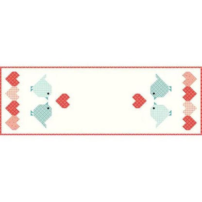 SHIPPING NOW!! Riley Blake Heart to Heart Table Runner Quilt Kit Featuring Sandy Gervais You and Me Fabric Collection