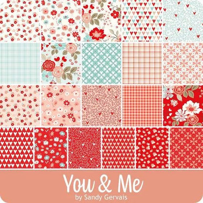 SHIPPING NOW!! Riley Blake Heart to Heart Table Runner Quilt Kit Featuring Sandy Gervais You and Me Fabric Collection