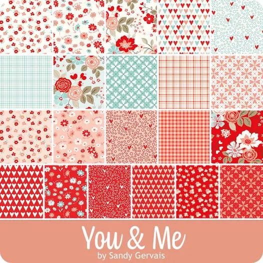 SHIPPING NOW!! Riley Blake Heart to Heart Table Runner Quilt Kit Featuring Sandy Gervais You and Me Fabric Collection