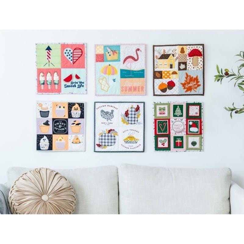 Kimberbell Mini Quilts Vol. 2 July - December (Machine Embroidery CD & Embellishment Kits Available)