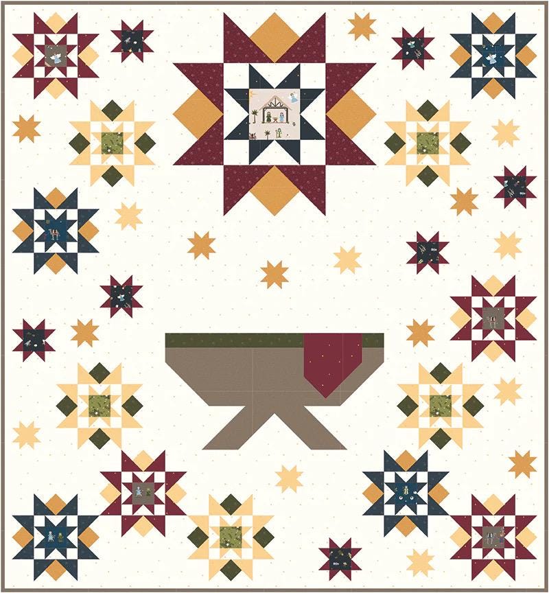 Bee Sew Inspired Silent Night Quilt Pattern Finished Size: 74"x80"