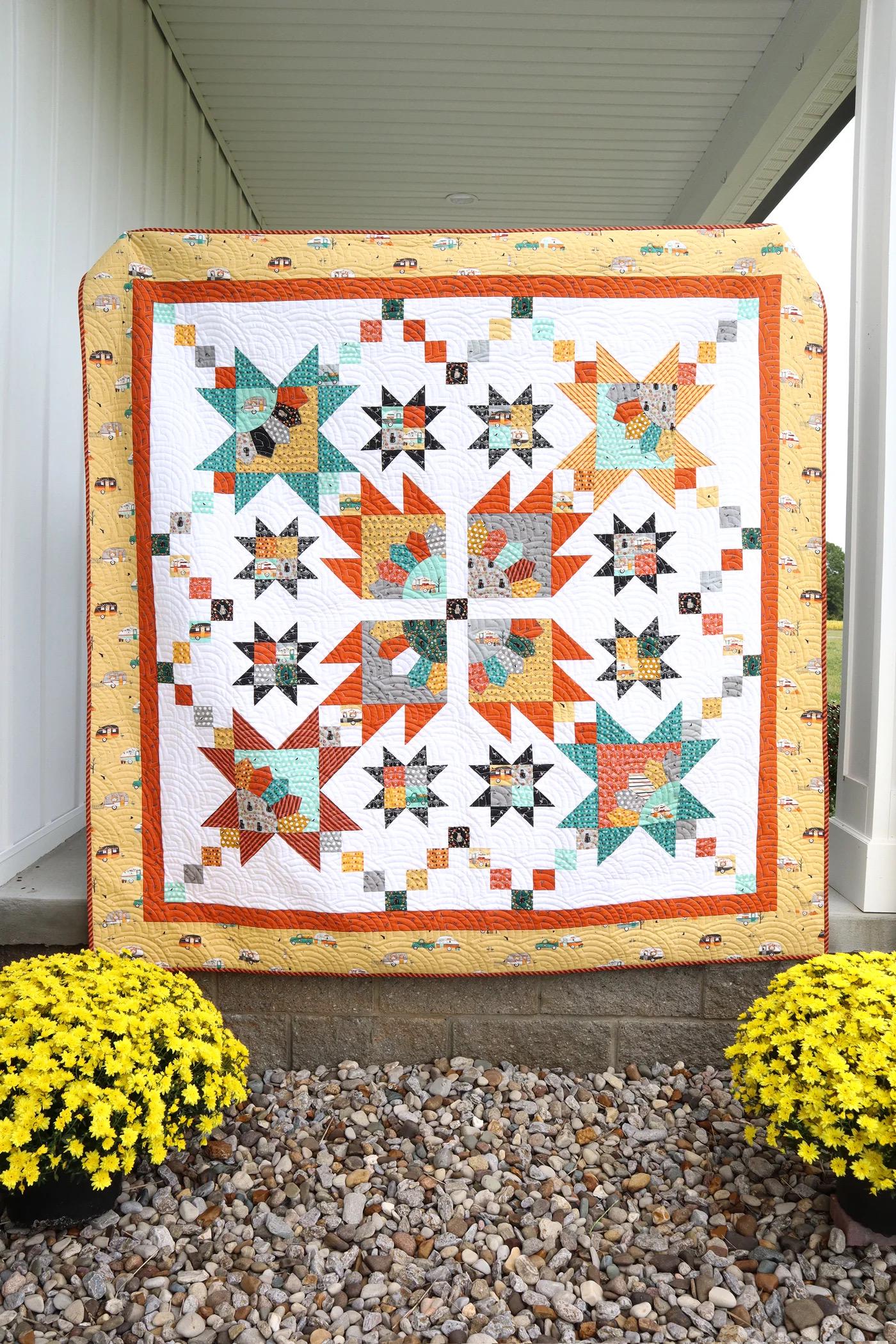 Flamingo Toes Apple Cider Quilt Pattern Finished Size: 72"x72"