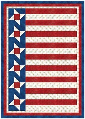 Fabric Cafe Olde Glory Quilt Pattern Finished Size 44”x62”
