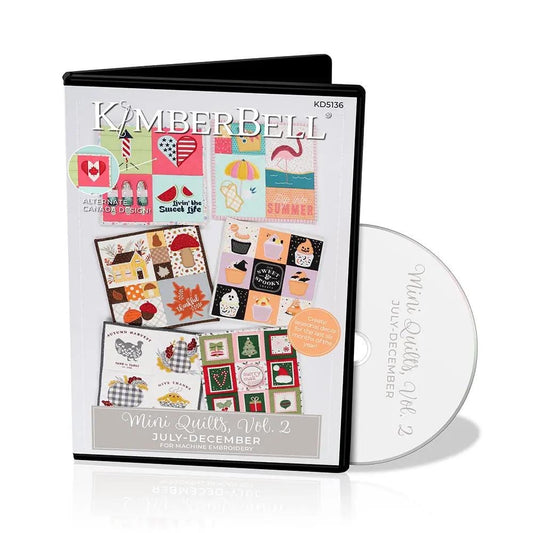 Kimberbell Mini Quilts Vol. 2 July - December (Machine Embroidery CD & Embellishment Kits Available)