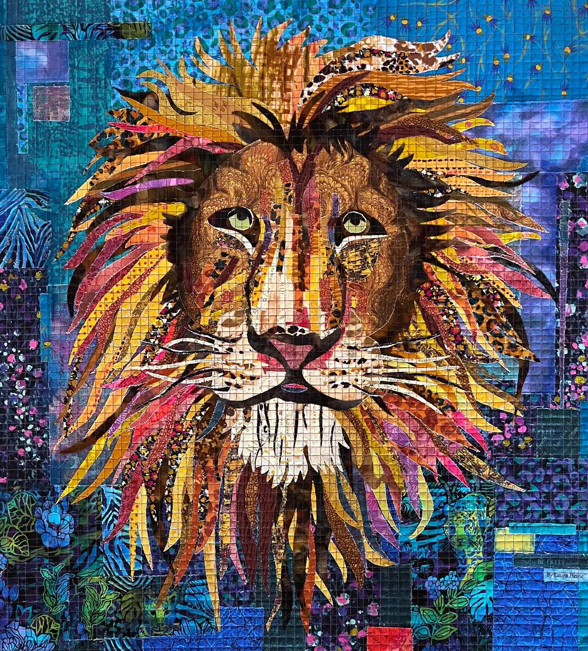 Laura Heine Be Brave Collage Wall Quilt Pattern Finished Size: 24"x24"