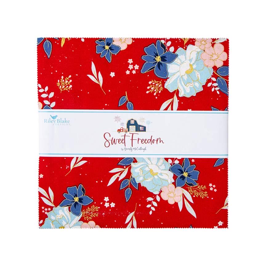 Riley Blake Sweet Freedom Fabric Collection 10" Stacker (42 Pieces Per Bundle)