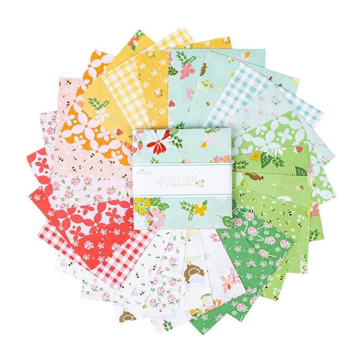 Riley Blake Clover Farm Fabric Collection 10" Stacker (42 Pieces Per Bundle)