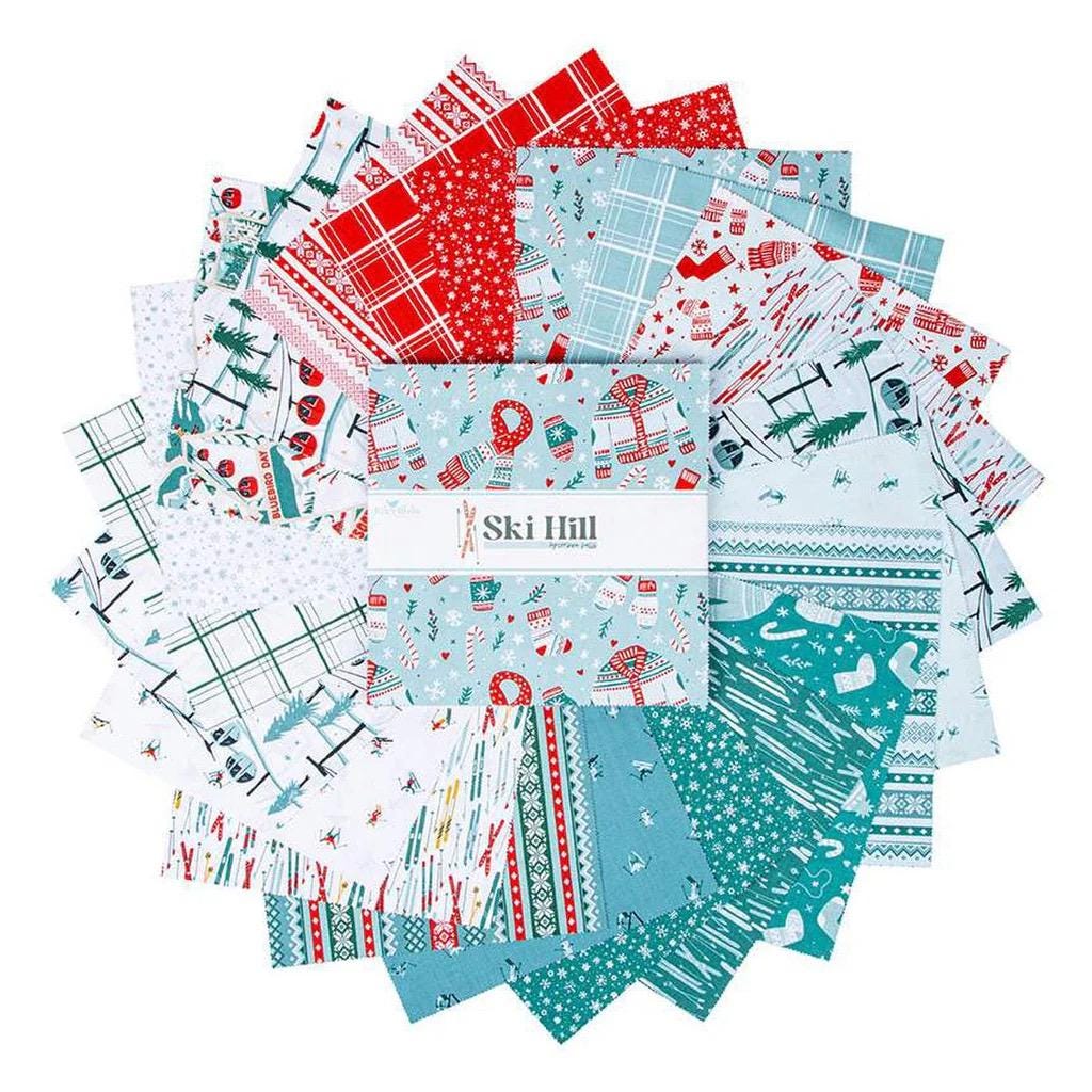 Riley Blake Ski Hill Fabric Collection 10" Stacker (42 Pieces Per Bundle)