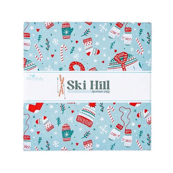Riley Blake Ski Hill Fabric Collection 5" Stacker (42 Pieces Per Bundle)