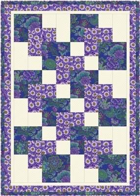 Fabric Cafe It’s A Snap Quilt Pattern Finished Size: 44”x62”