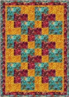 Fabric Cafe It’s A Snap Quilt Pattern Finished Size: 44”x62”