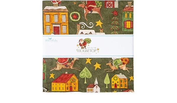 Riley Blake Up On The Housetop Fabric Collection 10" Stacker (42 Pieces Per Bundle)