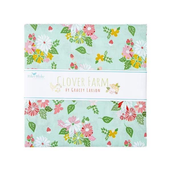 Riley Blake Clover Farm Fabric Collection 5" Stacker (42 Pieces Per Bundle)