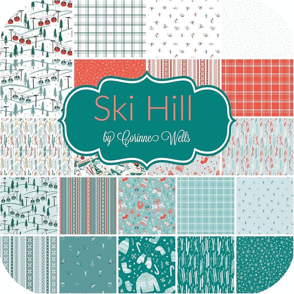 Riley Blake Ski Hill Fabric Collection 10" Stacker (42 Pieces Per Bundle)