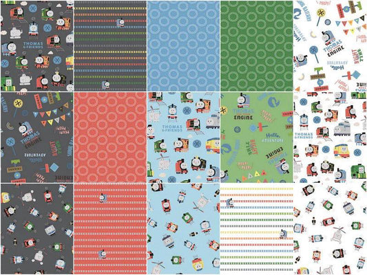 Riley Blake Thomas & Friends Sodor Railway Fabric Collection 5" Stacker (42 Pieces Per Bundle)