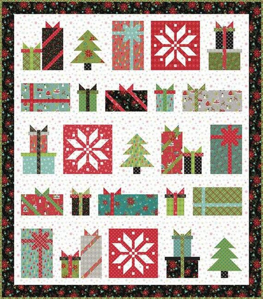 Anka's Treasures Snowed In Sampler Quilt Pattern Finished Size: 72"x83"