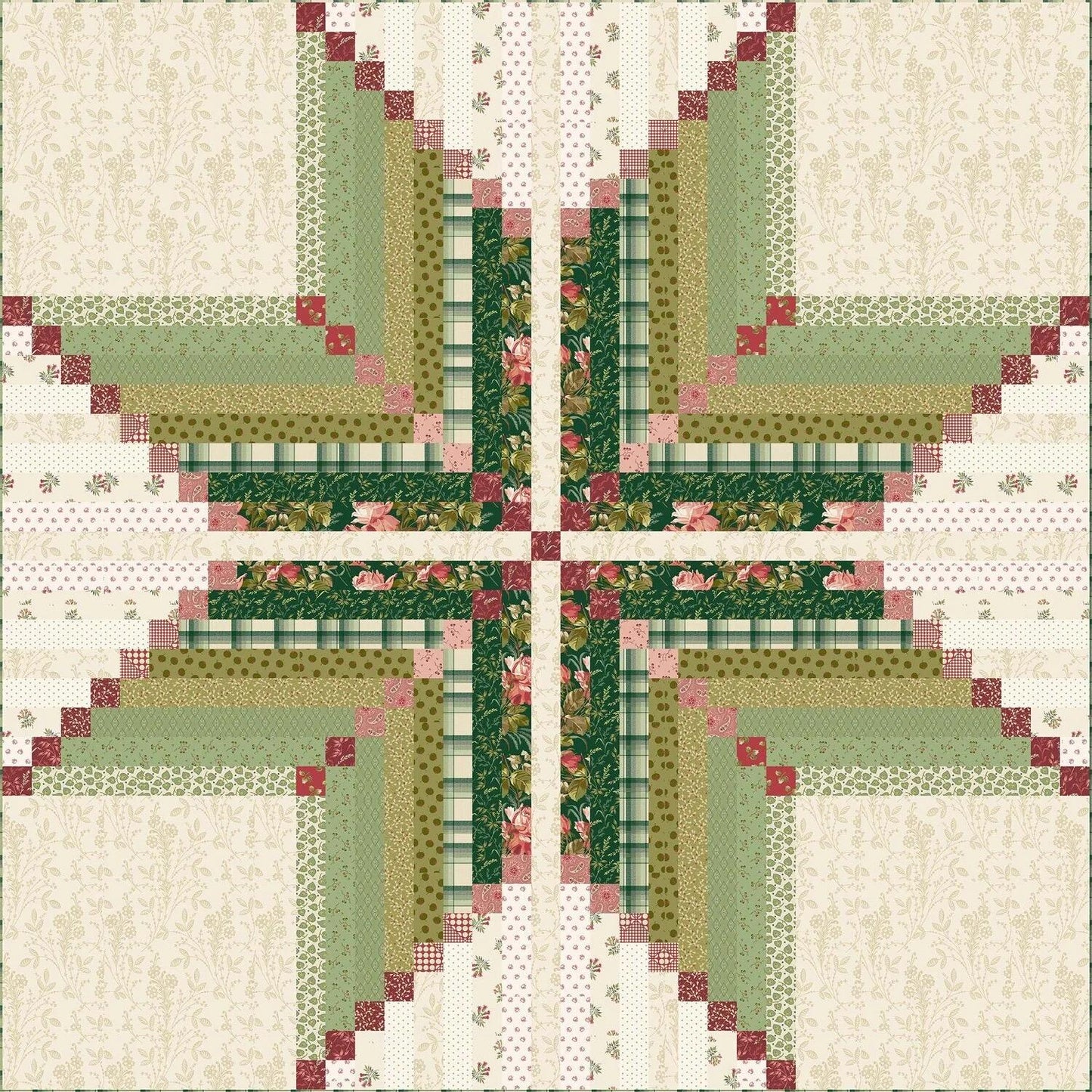 Laundry Basket Quilts Virginia Star Quilt Pattern Finished Size: 56"x56"