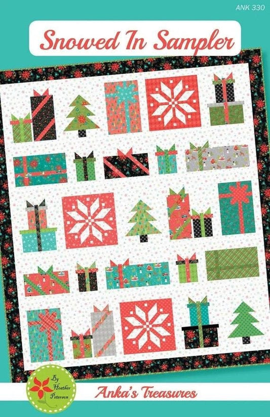Anka's Treasures Snowed In Sampler Quilt Pattern Finished Size: 72"x83"
