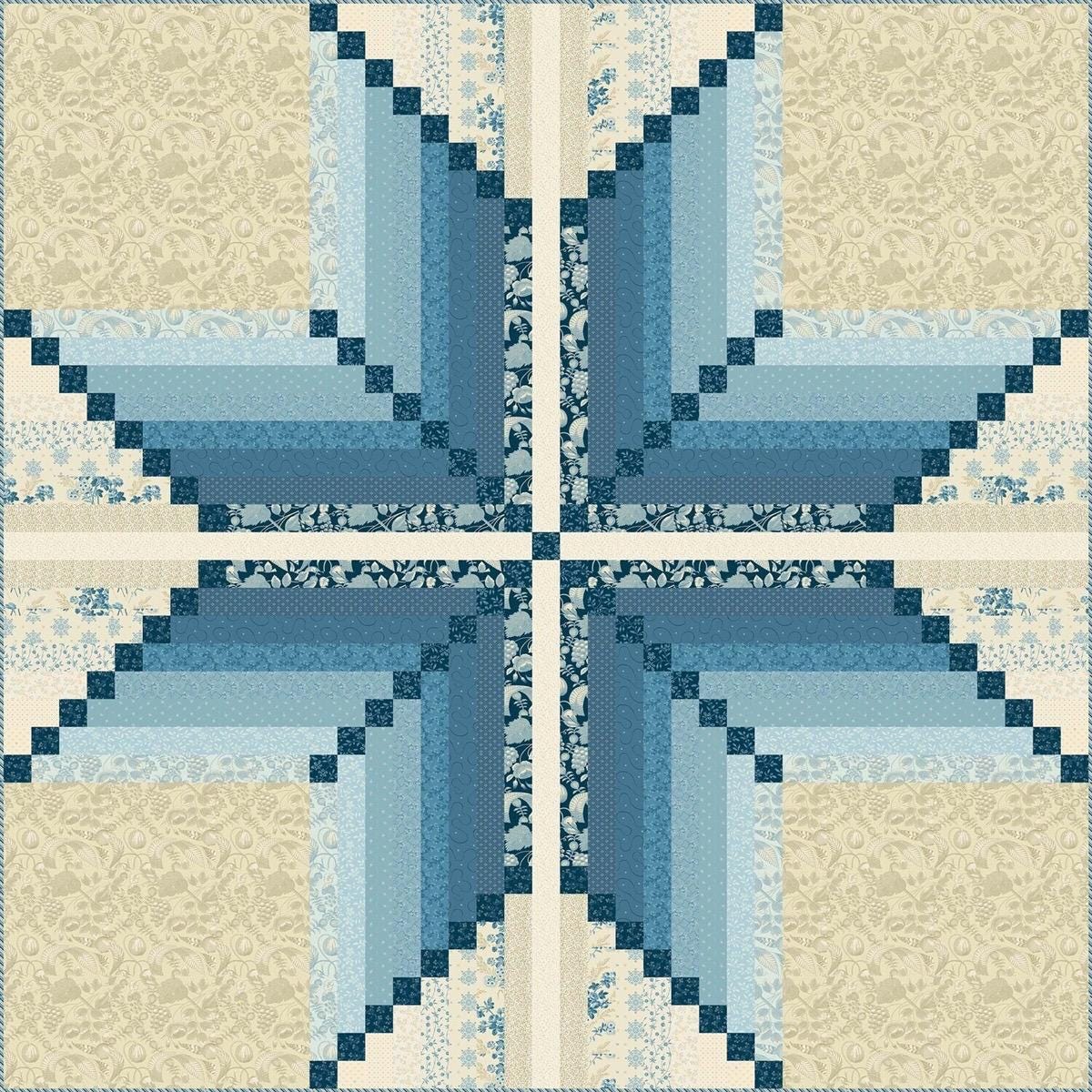 Laundry Basket Quilts Virginia Star Quilt Pattern Finished Size: 56"x56"