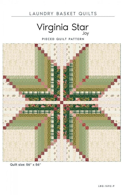 Laundry Basket Quilts Virginia Star Quilt Pattern Finished Size: 56"x56"