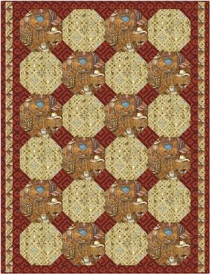 Fabric Cafe Snowball Quilt Pattern - Uses Only 3 Yards of Fabric Finished Size: 43.5"x57"