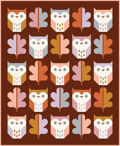 Pen + Paper Patterns Night Owl Quilt Pattern - 2 Size Variations Per Pattern (Optional Fineline Glue Tip Sets Available)