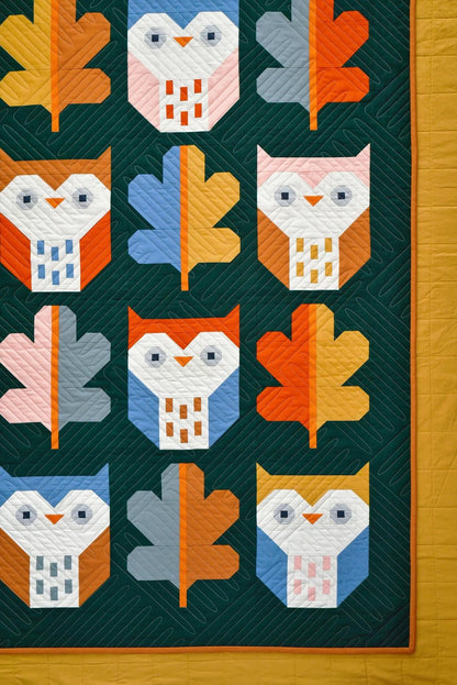Pen + Paper Patterns Night Owl Quilt Pattern - 2 Size Variations Per Pattern (Optional Fineline Glue Tip Sets Available)