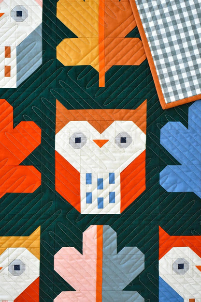Pen + Paper Patterns Night Owl Quilt Pattern - 2 Size Variations Per Pattern (Optional Fineline Glue Tip Sets Available)