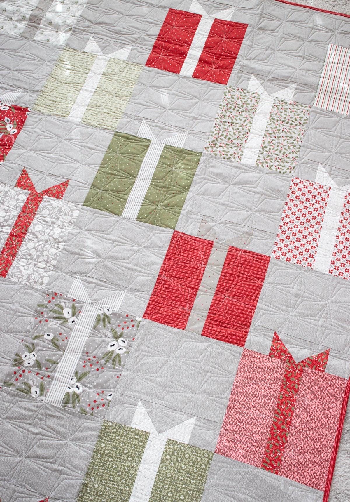 Lella Boutique Nice List Quilt Pattern Finished Sized: 76.5"x81.5"