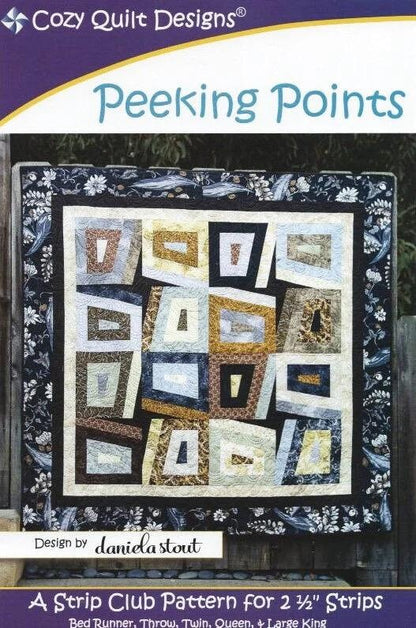 Cozy Quilt Designs Peeking Points Quilt Pattern - 5 Size Variations Per Pattern