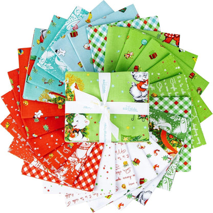 Riley Blake Jingle Bells Fabric Collection 24 Fat Quarter Bundle
