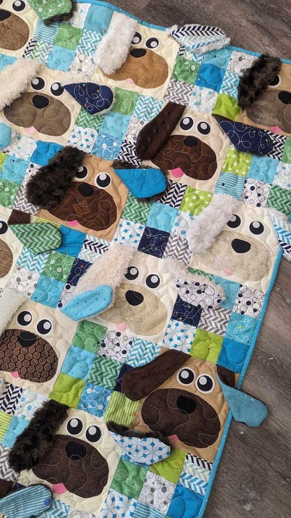 Slice of Pi Quilts Puppy Kisses Quilt Pattern - 3 Size Variations Per Pattern