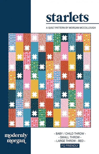 Modernly Morgan Starlets Quilt Pattern - 4 Size Variations Per Pattern MM-017