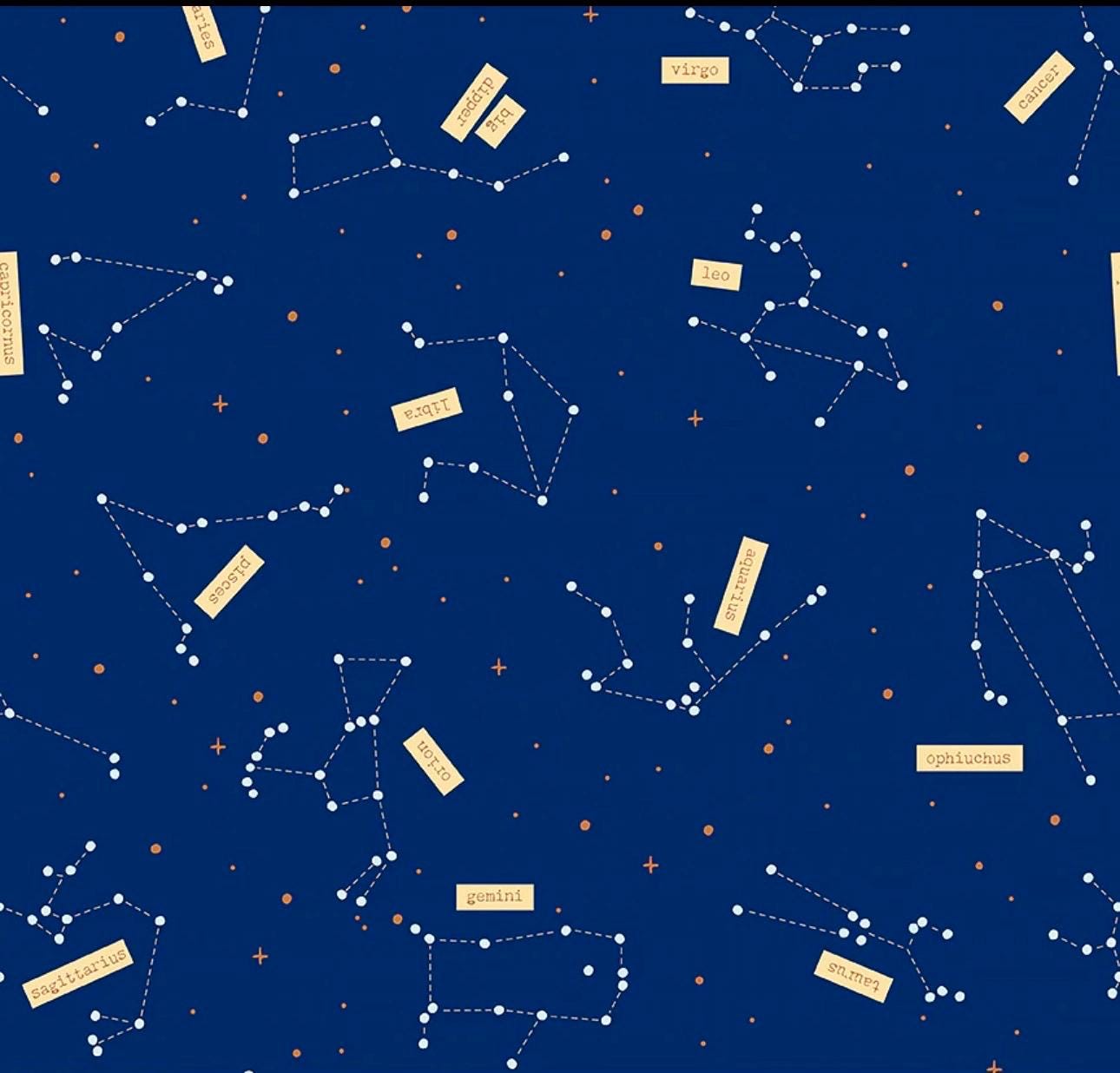 Riley Blake Outer Space by NASA Fabric Collection Constellations on Navy Authentic Premium 100% Cotton Quilt Shop Quality Fabrics